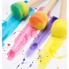 40 PCS Sponge Paint Brushes, Round Foam Art Sponges Brush