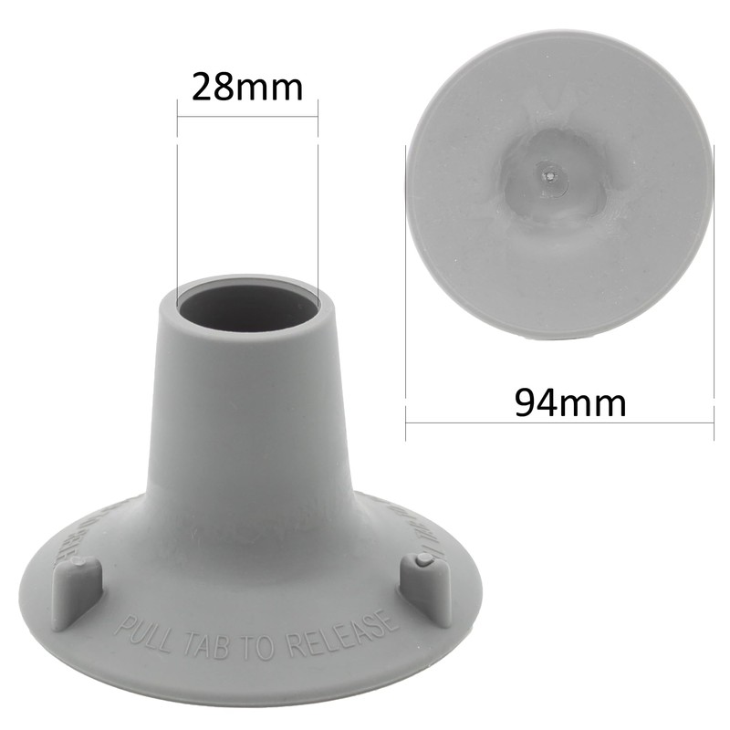 Qty: 4x Large Based Suction Leg Tips Rubber Ferrules for