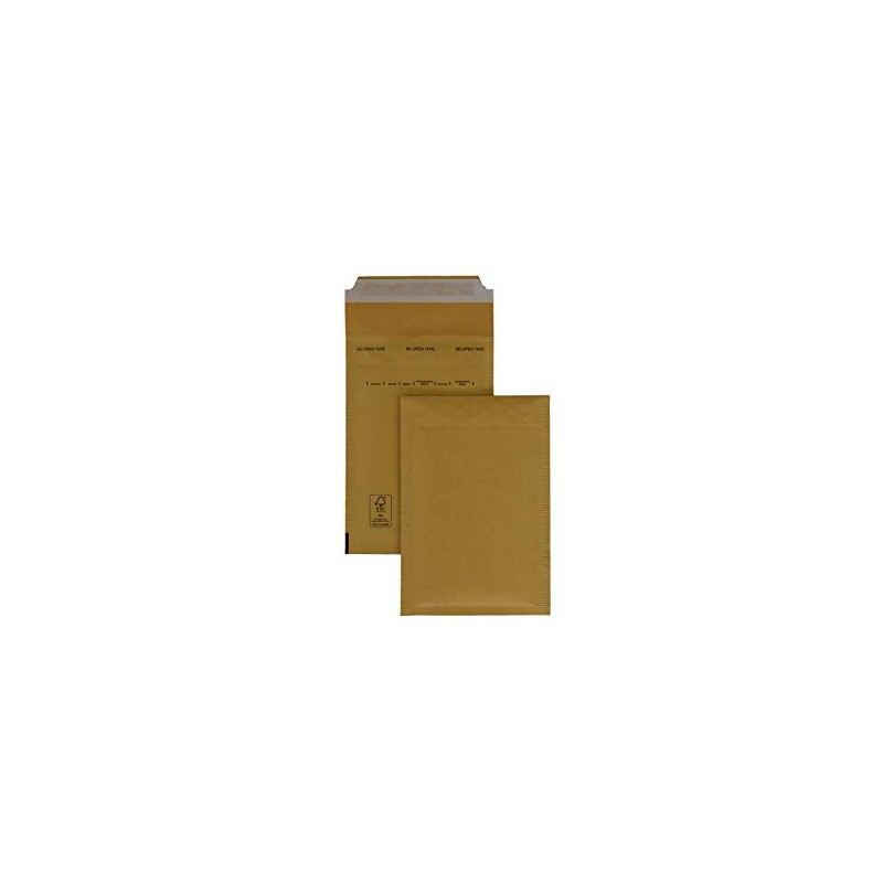 SmithPackaging Bubble Padded Envelopes, Gold, 100mm x 165mm, Pack of