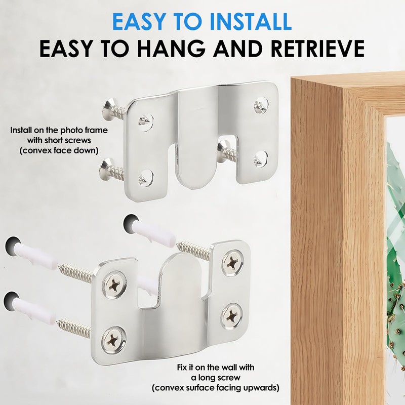 8 PCS Flush Mount Brackets, Concealed Headboard Wall Fixings Brackets,
