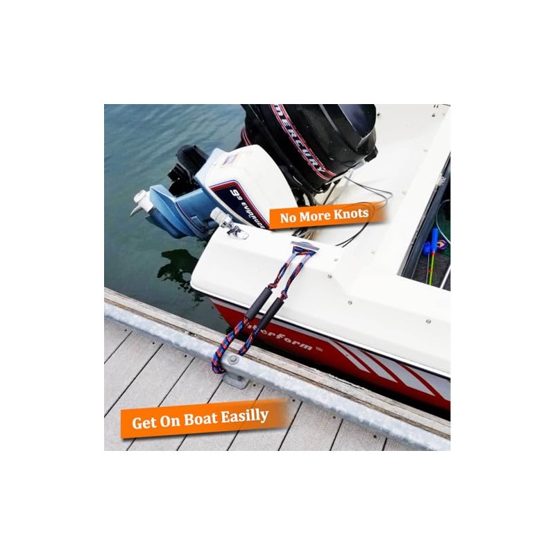 Bungee Dock Lines - Quick Connect Shock Absorbing Mooring Lines