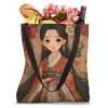Cute Girl In Korean Hanbok Tote Bag