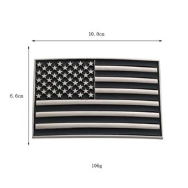Seternaly Western Cowboy Hebilla de cinturón clásico Caballo/Rose grabadas Hebillas de cinturón para hombres y mujeres (se adapta a cinturón de 1.5 pulgadas), Bandera-001, 3.94*2.6 in