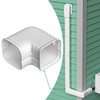 TAKTOPEAK Mini-split Line Set Cover Parts: 4" Flat Elbow Line