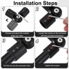 PATIKIL Window Corner Curtain Rod Connector, 2 Pcs Adjustable Curtain