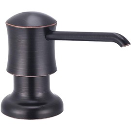 SAMODRA Sink Soap Dispenser for Kitchen Oil Rubbed Bronze Dish Lotion Dispenser 12 OZ Bottle Built in Design Refill from The Top