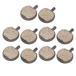 OUKENS Pastillas de Freno de Disco de Bicicleta, 5 Pares de Freno de Disco Redondas de Resina y semimetálicas de Pastillas de Freno de Disco de Repuesto para Bicicleta de montaña
