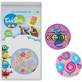 Easy Peasy Patches Permanent Patches, Cool Retro, 3-Pack
