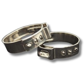 Lumonic I 10 x 1-Ear Clamps 28.4-31.6 mm I V2A Stainless Steel I Single-Ear Clamp I Hose Clamp I for Compressed Air, Pipe Systems, Garden, Car