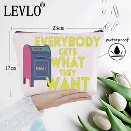 LEVLO Kimberly Akimbo Musical Cosmetic Makeup Bag Broadway Fans Gift Everybody Gets What They Want Makeup Zipper Pouch Bag (Everybody Gets)