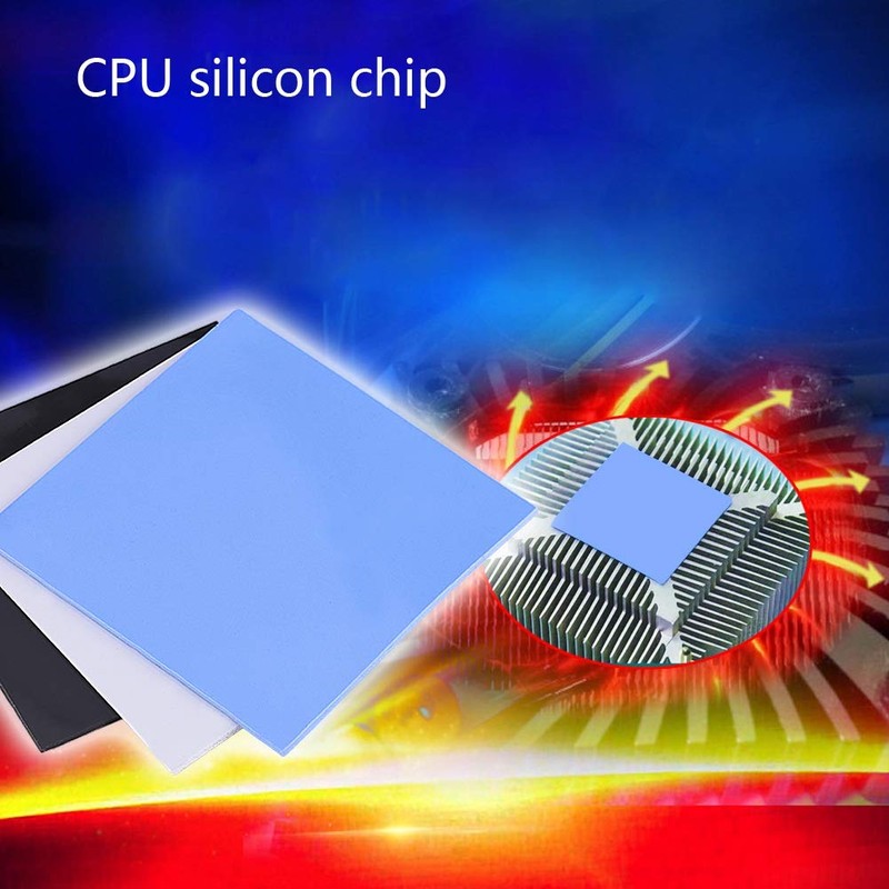 CPU Thermal Pad, Heatsink Cooling Conductive Silicone Pads / 100x100x2mm