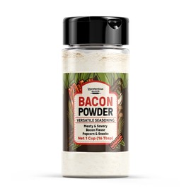 Unpretentious Bacon Powder, 1 Cup, Versatile Seasoning, Meaty & Savory, Bacon Flavoring