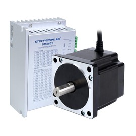 1 Axis CNC Kit 4.8Nm(679.74oz.in) 6.0A Nema 34 Stepper Motor & Driver 2.4-7.2A AC18V-80V/DC 36V-110V DM860Y CNC Mill Router Lathe Robot