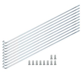 Bnineteenteam Bicycle Spokes, 10 Pieces 13G 2.2 mm Bicycle Stainless Steel Spokes 80 mm / 190 mm / 220 mm / 310 mm Long Spokes with Nipple for Bicycle, Tricycle (190 mm)