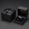 King Will 8mm Mens Black Tungsten Carbide Wedding Ring Triforce