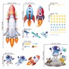DECOWALL SG2-2416 Rocket Astronaut Wall Stickers Outer Space Wall Decals
