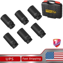 for 3 Times Crank Bolt Socket Set Harmonic Balancer Impact Socket 17/19/21/22/24