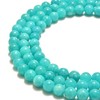 Teal Blue Dyed Jade Smooth Round Size 10mm 15.5'' Strand