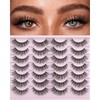 Kiromiro 인조 속눈썹 14mm 3D 밍크 내추럴 룩 고양이 위스피