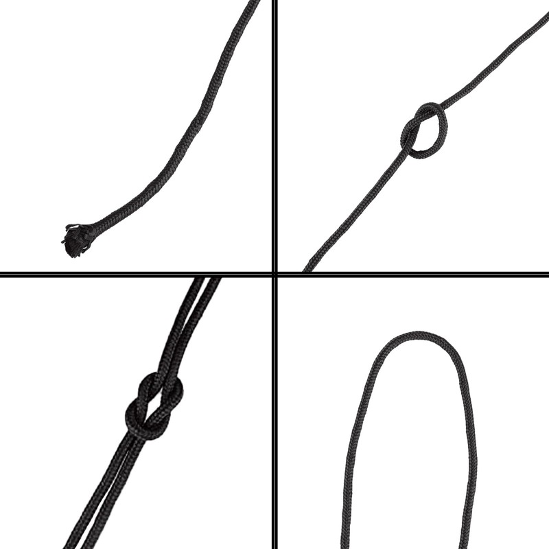VIDETOL 2 Pack 60m Black Nylon Rope, 6MM Thick Heavy