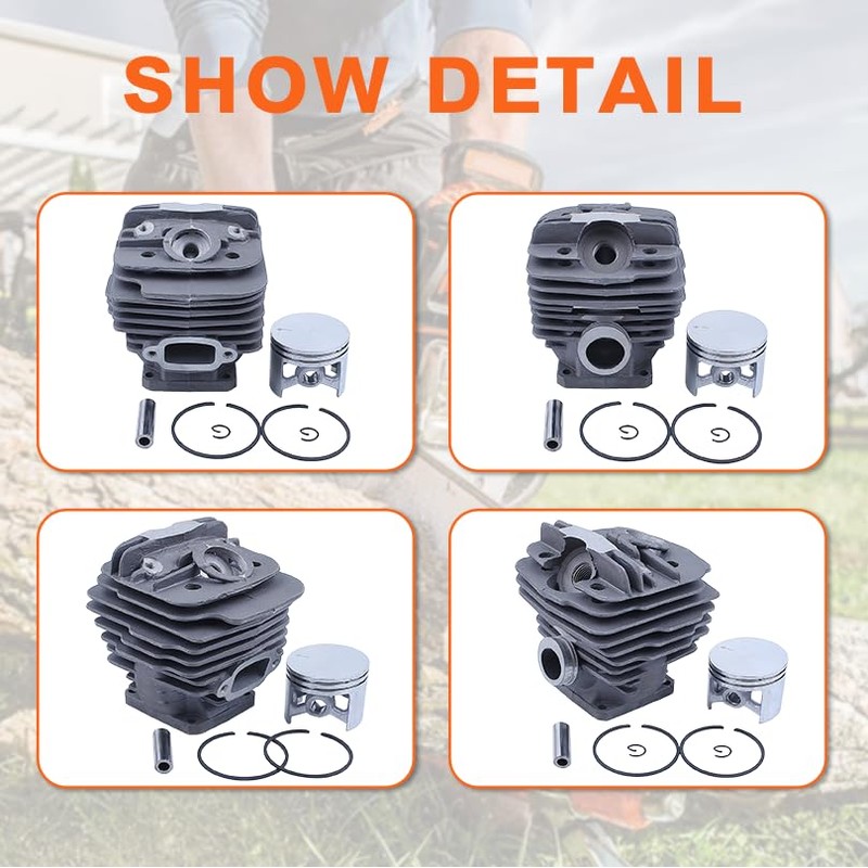 Mtanlo 48mm Cylinder Piston Kit for Stihl 034 034AV 034SUPER