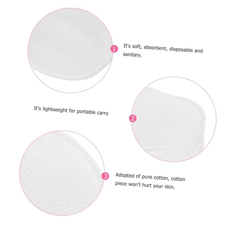 BIUDECO Gentle Makeup Removal 60 Round Cotton Pads Soft Fabric