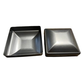 Generic JM Steel 4"" Pressed Steel Cap. Square Post. (12 Pack)., JMSTEELPSC412