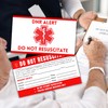 DNR Do Not Resuscitate Plastic Wallet Sized Card 5pk 2x3.5”