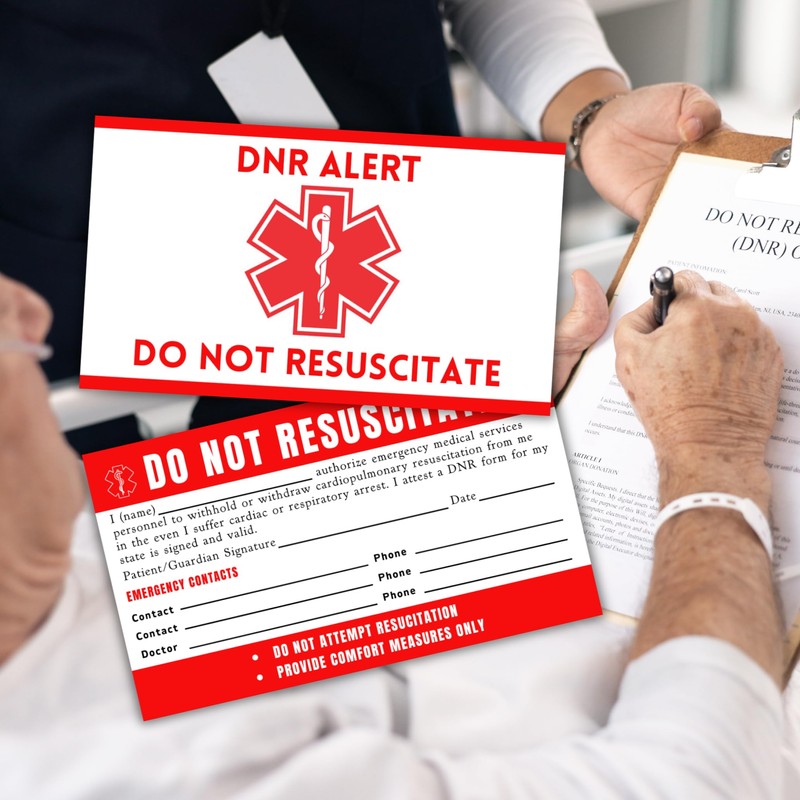 DNR Do Not Resuscitate Plastic Wallet Sized Card 5pk 2x3.5”