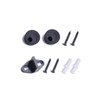 SMARTSTANDARD Sliding Barn Door Hardware Hangers 2pcs (Black) (J Shape