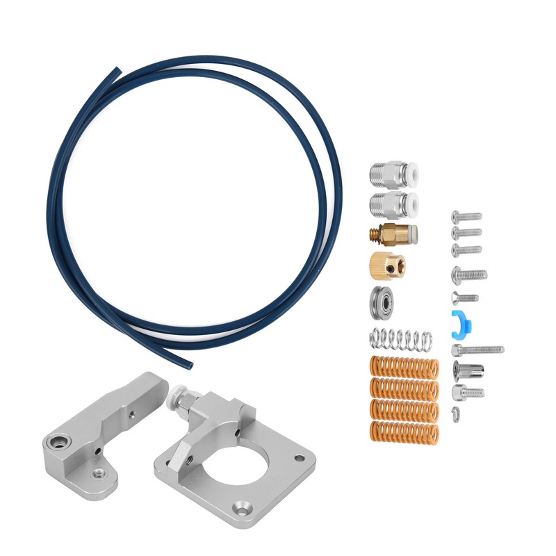 Extruder Kit Gray Aluminum 3D Printer Accessories PTFE Tube Spring