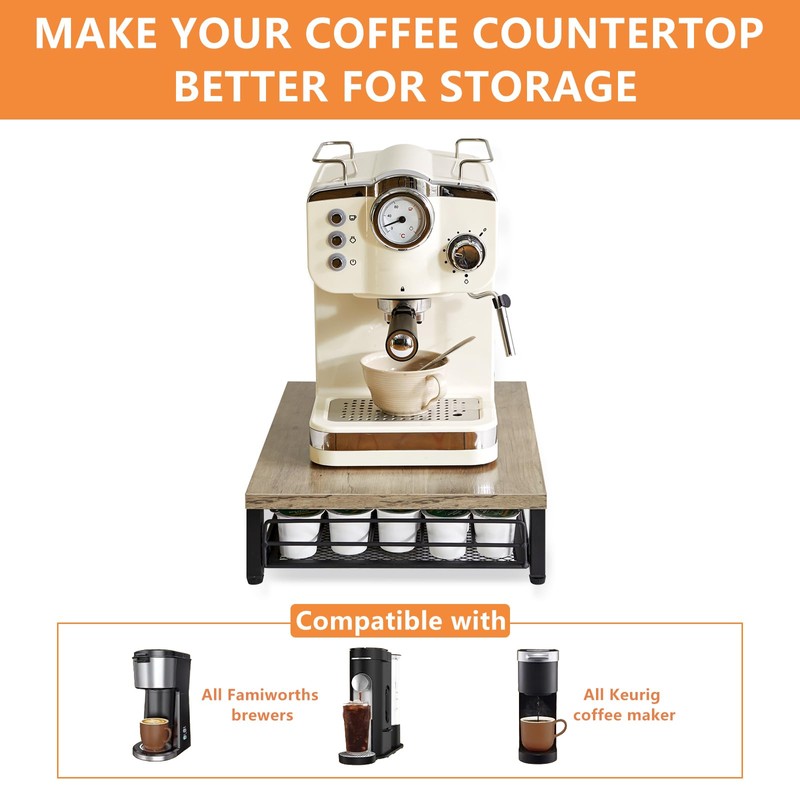IBUYKE Coffee Pod Drawer Holder for K Cup, 35 Capacity