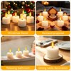 Rechargeable Tea Lights Flameless Candles with Remote Timer Coated with