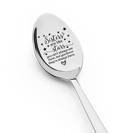 Spoon Gifts for Big Little Sister Birthday Gift from Bestie Brother Sister Graduation Christmas Mothers Day Gifts for Sister in Law Gifts for Sisters Coffee Tea Spoons