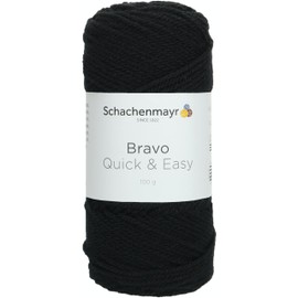Schachenmayr Bravo Quick & Easy Hand Knitting Yarn 100 g Black