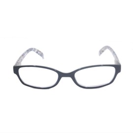 [Henghao] 老眼鏡 3色選択可能 ブルーライトカット レトロ 花プリント老眼鏡 おしゃれリーディンググラス シニアグラス H6015 (ブラック, 3.50)