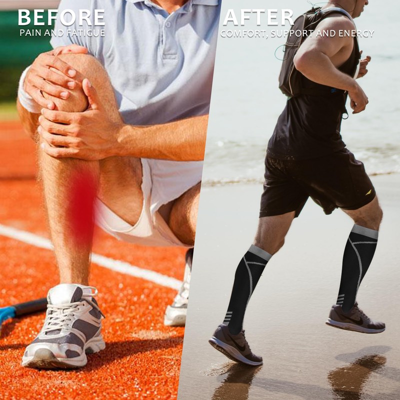 hello momoya Compression Socks for Women Men Circulation Knee High