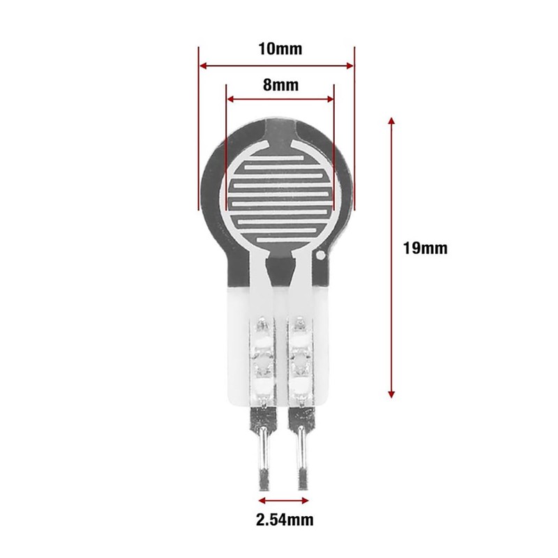 Luatoxry 2Pcs Force Sensitive Resistor, 20g~2kg Flexible Thin Film Pressure