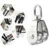 SUPERTOOL Pulley Block, M15 Stainless Steel Double Swivel Pulley Roller