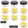 Pack of 10 containers, 10 ml, jars with lid, lip
