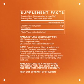 LTH CREATINE Monohydrate - Trusted by Life Time Fitness Members - Creatine Supplement for Muscle, Energy & Brain Support - Vegan Dietary Supplement - Non-GMO, Gluten Free & Soy Free - 16 oz