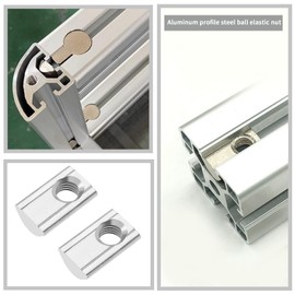 Be In Your Mind 100PCS 3030 Series M6 T Slot Nuts Roll-in Spring Ball Loaded Elastic Nuts Carbon Steel for T-Slot 3030 Series Aluminum Profile 3D Printers CNC Milling Machines