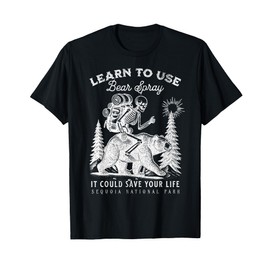 Sequoia National Park Bear Spray Funny Hiking Camping T-Shirt