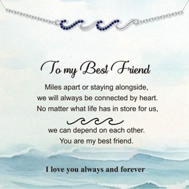 Tusuzik Friend Gifts Bracelets for Womens Friendship Bracelet Gifts for Women 925 Sterling Silver Jewellery Birthday Gifts for Women Friends