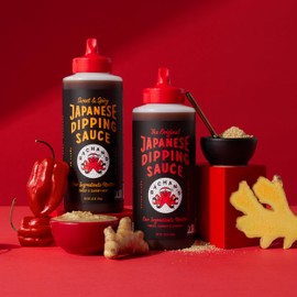 Bachan's Japanese Dipping Sauce 2 Pack - 1 Original, 1 Sweet and Spicy - Small Batch, Non GMO, No Preservatives, No Nut, No Dairy, Vegan and BPA free. Dipping Sauce for Wings, Chicken, Steak, Appetizers and more