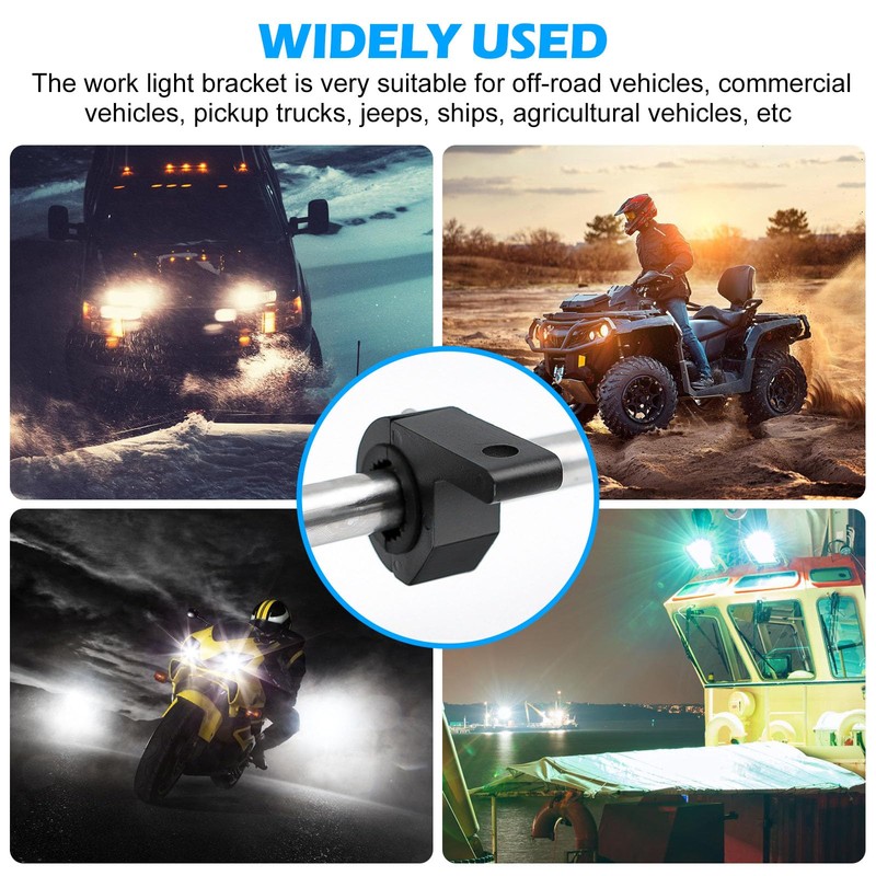 Work Light Bracket, 4 Pieces 15-32 mm Light Bar Mount