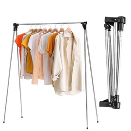 DASIAUTOEM Portable Clothes Rack, Foldable, Extendable Clothes Rack, Adjustable Travel Clothes Rack, Lightweight Clothes Rack, Foldable Laundry Corner for Laundry, Travel, Dance, Camping