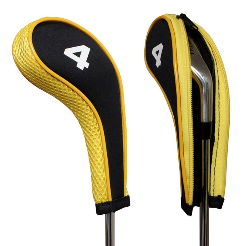 Andux Count Printed Golf Iron Covers with Zipper Long Neck
