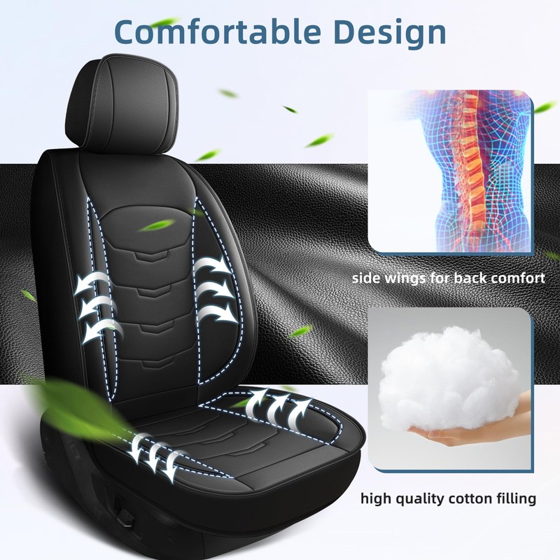 RAWAKORW Car Seat Covers Fit for Honda Pilot 2005-2015 Front