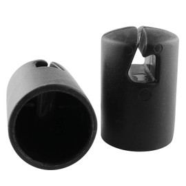 JCBIZ 6pcs 1.26" Black Trampoline Fiber Protective Cover Trampoline Enclosure Pole Cap for Flat Steel Sheet Top Ring System